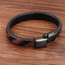 Load image into Gallery viewer, Magnetic Clasp Hand-knitted Leather Bracelet
