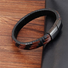 Load image into Gallery viewer, Magnetic Clasp Hand-knitted Leather Bracelet
