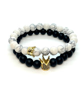 Load image into Gallery viewer, Crown bracelet duo
