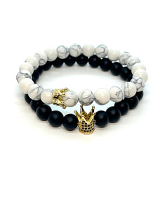 Crown bracelet duo