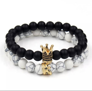 Crown bracelet duo