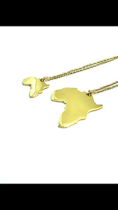 Large African map Necklace