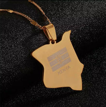 Load image into Gallery viewer, Kenyan Map Necklace
