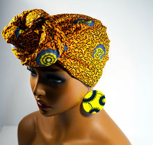 Load image into Gallery viewer, Ankara print hoop earrings
