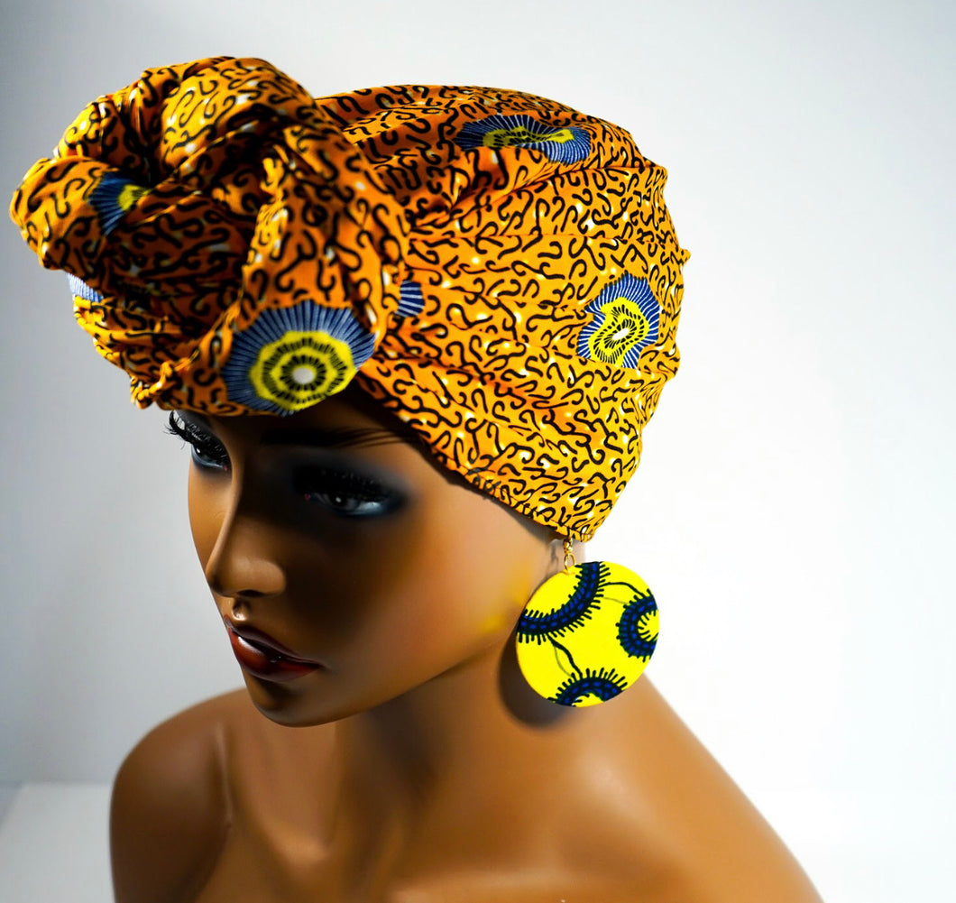 Ankara print hoop earrings