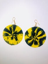 Load image into Gallery viewer, Ankara print hoop earrings
