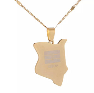 Kenyan Map Necklace